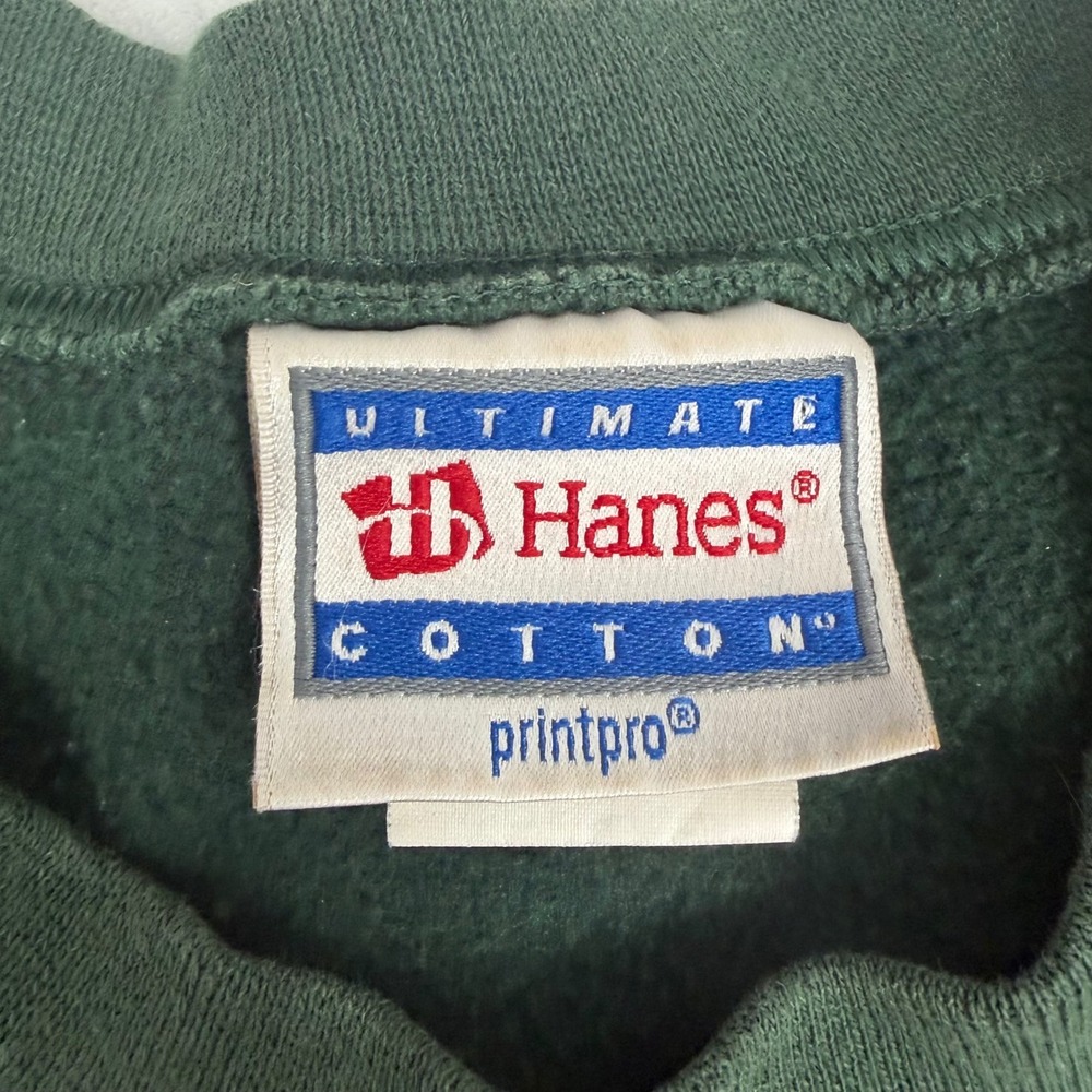 Vintage Eskimo Joes Pullover Sweatshirt Green Stillwater Oklahoma 90s Small - Picture 6 of 7